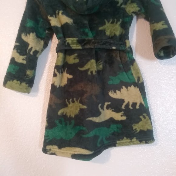 Climatesmart boys (childrens) size Small 4/6 green and brown dinosaur robe - Picture 6 of 9